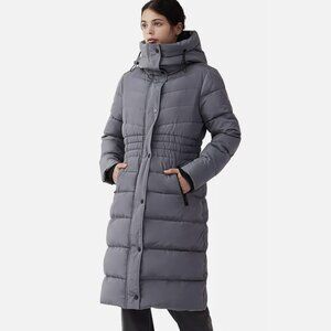 IKAZZ Winter Coats Thickened Warm Insulated Vegan Down Long Parka Jacket size XS